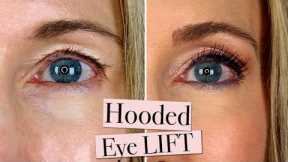 INSTANT EYE LIFT! Disguise Your Sagging Hooded Eye Lids with Makeup!