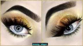 Easy BRIDAL EYE MAKEUP TUTORIAL/Step by step  for beginners/galittery eye makeup/beauty slay
