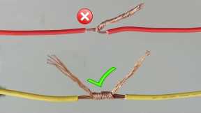 Awesome Idea! How to Twist Electric Wire Together | Properly Joint Electrical Wire | Tips & Tricks