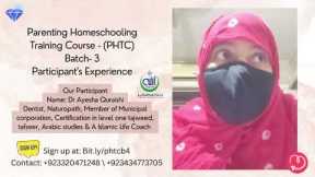 Testimonial 11 on Parenting Homeschooling Training Course | Review | Testimonial | phtc