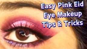 Eid Eye Makeup tutorial| Pink Eye Makeup| Easy Eye Makeup Tips & Tricks💡