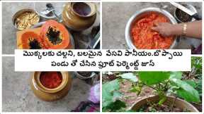 Papaya fruit fermented juice for plants in summer