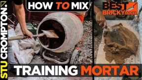 how to mix training mortar with hydrated lime for bricklaying