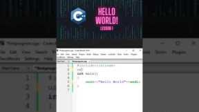 Basics of C++ |  Hello World!  | Programming tutorial for beginners | Shorts