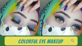 Colorful Eye Makeup Tutorial || 2 Different Type Wear Lenses || Glam Eyes Look ||Makeup by Cosmic ||