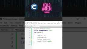 Basics of C++ |  Input  | Programming tutorial for beginners | Shorts
