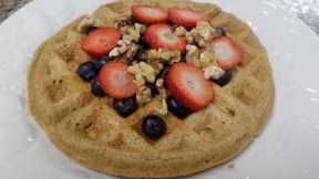 Whole Wheat Waffles, Vegan Cooking Show by Kyong Weathersby