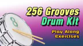 265 Drum Kit Grooves • Part-8 (113-128) • Beginners • Play Along