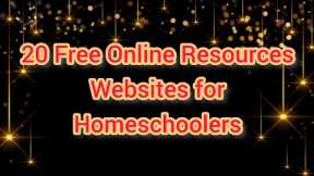 20 Free Online resources for homeschoolers/Free Homeschooling Resources! /20 Free resources websites