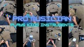 Pro Musician Plays Kids Instruments!
