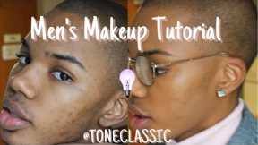 Men's NATURAL Makeup Tutorial (COVER ACNE SCARS!)