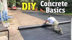 Concrete basics for Beginners from top to bottom, ground prep, rebar, sealing & protecting