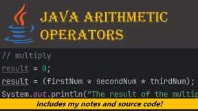 #8 | Arithmetic maths operators | Java tutorial for beginners