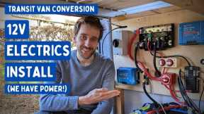 Campervan 12V Electrics Install (We Have Power!) | Transit Van Conversion E22