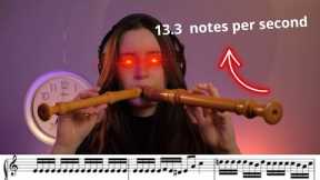 RUSH E on RECORDER escalated quickly (13 notes per second!!)