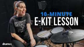 10-Minute Beginner E-Kit Lesson (Learn To Play The Drums)