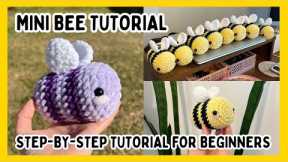Crochet Mini Bee Tutorial 🐝✨  Perfect for Beginners, Step by Step, FREE Amigurumi Pattern