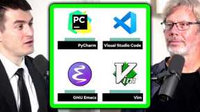 Best Python IDE: Vim, Emacs, PyCharm, or Visual Studio Code? | Guido van Rossum and Lex Fridman