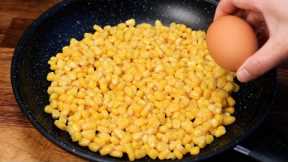 1 can of corn with 1 egg and your kids will be asking for this snack everyday