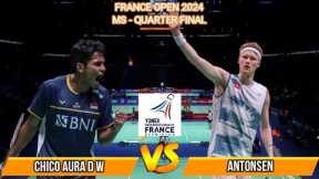 Chico Aura DWI WARDOYO (INA) VS Anders ANTONSEN (DEN) || French Open 2024 Quarter Final