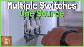 How To Wire 3 Switches With One Power Source | Install Multiple Light Switches In One Box