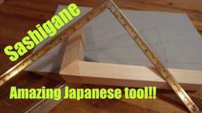 How to use a Sashigane (Japanese carpenter's square)!! Circumference, compound angles!!