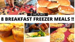 Batch Cook 8 Quick Breakfast Freezer Meals in 2 hours | Cook once eat all MONTH!