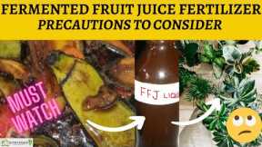 FERMENTED FRUIT JUICE FERTILIZER: Disadvantages and Precautions