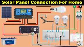 Solar Panel Connection with Inverter and Battery for Home @TheElectricalGuy