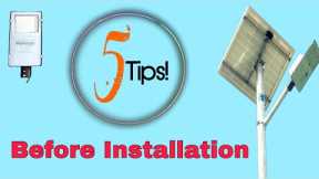 Solar street light wire connection and  5 tips know before installation. Solar light specifications.