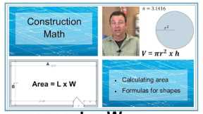 Construction Math - Calculating Area in construction - Applied Math -  Trades Training Video