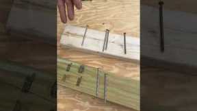Framing Nail Selection for Treated/Non-Treated Lumber #carpentry #carpenter#tips #nails #shorts
