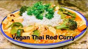 Vegan Thai Red Curry | Veggies Loaded Thai Red Curry With Tofu