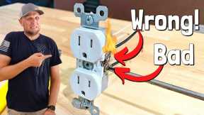 The BIGGEST Mistakes DIYers Don't Know They Are Making When Wiring Receptacles | How To