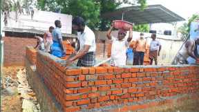 Beautiful with 23x33 Size house window Sill level build brick work-using by sand and cement mortar