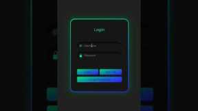 Rounded Gradient Login Form using HTML and CSS | Animated Login Form #shorts