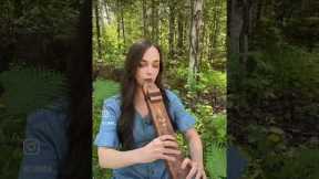 Playing this beautiful flute in the forest 🌸