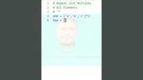 Python Tutorial For Beginners / Python learn / Repeat List Multiple All Element Tags