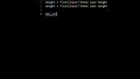PYTHON PROJECT IDEAS FOR BEGINNERS - BMI CALCULATOR✅ #python #programming #shorts #short