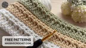 VERY EASY Crochet Pattern for Beginners! ⚡️🌟 Crochet Stitch for Baby Blanket, Bag & Scarf