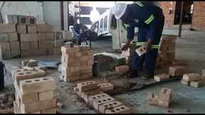 A Brick Layer Trade Testing at Leps Training Provider