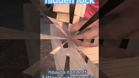 how to connect 3 Wood without nails