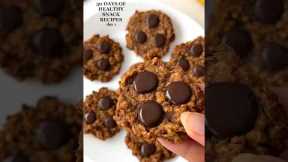 4-ingredient Healthy Cookies😍 #healthyrecipes #healthydessert #snacksrecipe