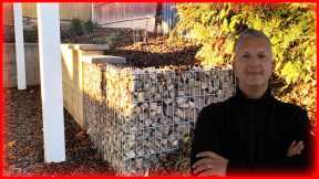 Slope stabilization with gabions - stabilize the earth slope at the carport