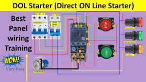 dol starter control wiring | DOL starter/direct online motor starter connection @Electricalgenius