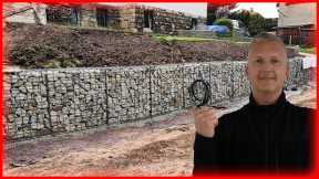 Backfilling the gabion wall and straightening the slope - How I secured my slope