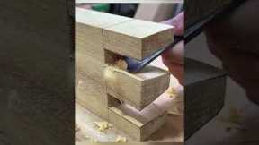 Easy Wood Joint - Interlocking Mortise Joints without Nails  #woodworking #mortise #joinery