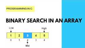 Binary Search in C| Arrays in C| C Programming for beginners