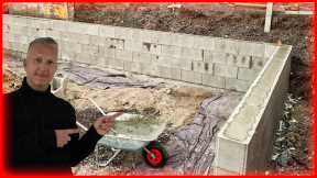 Building a retaining wall on a slope - step-by-step instructions