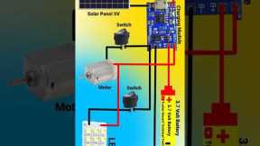 5 Volt Motor And LED light Connection DIY Project #shorts